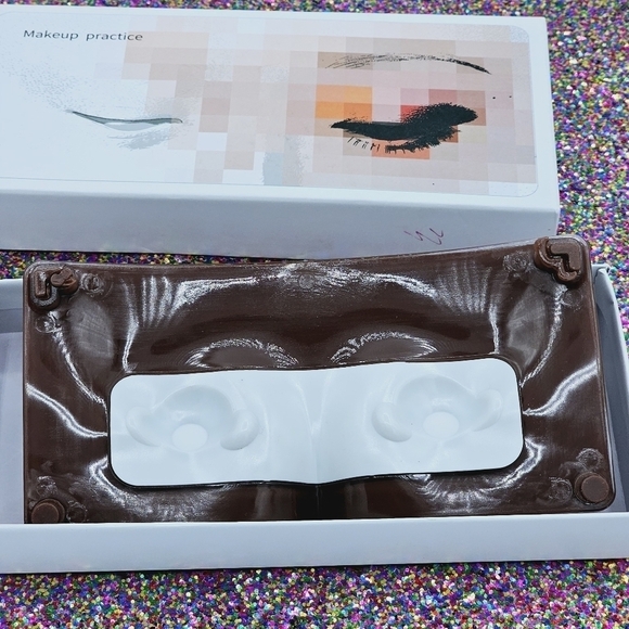 Black Makeup Practice Silicone Mannequin Face Eye Board - Picture 12 of 12